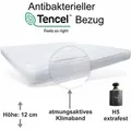 Topper 100x200cm Tokio Kaltschaum 12cm hoch 50kg/m3 - Weiß
