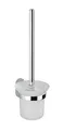 WENKO Power-Loc® WC-Garnitur Puerto Rico - WC-Bürstenhalter, Befestigen ohne bohren, Zinkdruckguss, 11.5 x 37 x 13 cm, Chrom