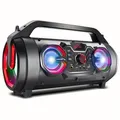 Audiocore AC875 Bluetooth-Lautsprecher (30 W, Mikrofon-Aufnahme Bazooka Tragbarer Bluetooth-Lautsprecher Boombox) schwarz