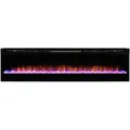 Elektrokamin DIMPLEX "Prism 74"", schwarz, B:189cm H:50cm T:18cm, Elektrokaminöfen, schwarz,mit Heizung, Fernbedienung, Optiflame Flammeneffekt