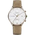 PAUL HEWITT Herren Uhr Analog Quarz Chronograph PH-C-Br-W-47M Leder Textil - Beige/Weiß