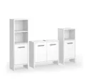 Vicco Badmöbel-Set Karli, Weiß, 3-teilig, (3-St., 3er Set)