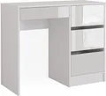 Vicco Schreibtisch Sherry, 90 x 40 cm mit Schubladen, Weiß Hochglanz
