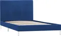 vidaXL Bettgestell Blau Stoff 90×200 cm