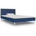 vidaXL Bettgestell Blau Stoff 90×200 cm