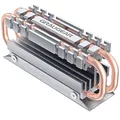GRAUGEAR M.2 Kühlkörper Heatpipe Heatsink [leise Passivkühlung] für NVMe M.2 SSD kompatibel mit Gaming PC kühlt NVMe SSD M.2 bis zu 45% I + Wärmeleitpad I für PC Gehäuse PC Case PC Zubehör Desktop PC