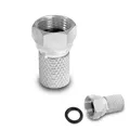 100x F Stecker 7 7,2 7,4 mm breiter Mutter + Dichtring Sat TV Koaxkabel Kabel HQ