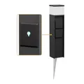 ledscom.de Pollerleuchte PODEL mit Erdspieß für außen, Smart Home, 39cm, schwarz, 2 Steckdosen, inkl. G9 Leuchtmittel, 501lm, warmweiß