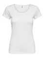 ONLY Damen Onllive Love S/S O-Neck Top JRS Blouse, Weiß, S EU