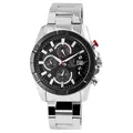 Pierrini Chronograph Herrenuhr, Edelstahl, Ø 48 mm Blau - 2910XX0010 - Silber