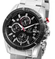 Herrenuhr Armbanduhr Chronograph Schwarz Silber Edelstahl 291021000010 PIERRINI