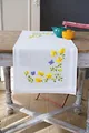 Vervaco Stickpackung Kreuzstich Set Vorgedruckt Tischläufer Frühlingsblumen Stickdecken Vorgezeichnet DIY Basteln Erwachsene Kreativ Stickläufer zum Selbersticken 40 x 100 cm Stickset