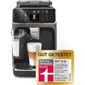 PHILIPS Serie 5500 Kaffeevollautomat – LatteGo Milchsystem, 20 heiße und kalte Kaffeespezialitäten, 40% leiser mit SilentBrew, QuickStart, Grau... - Grau