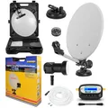 TELESTAR Digitale Camping SAT Anlage Schüssel Single LNB Kabel Finder Koffer HD