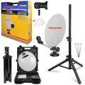 TELESTAR Camping Koffer SAT Anlage Schüssel + Stativ + LNB Kabel mobile HDTV HD