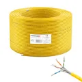 Premium X 100m CAT 7A Netzwerkkabel Simplex LAN-Kabel Verlegekabel Ethernet Kupfer Datenkabel AWG 23 S/FTP PiMF PoE Eca Cat7A 1200 MHz Installationskabel Halogenfrei