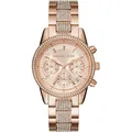 MICHAEL KORS Chronograph BRYANT MK6485, Quarzuhr, Armbanduhr, Damenuhr, Stoppfunktion, Edelstahlarmband goldfarben