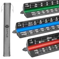 30 cm Aluminium Architektonisches Lineal, dreieckig, metrische Skalen 1:20, 1:25, 1:50, 1:75, 1:100, 1:125, Ideal für Architekten, Studenten, Zeichner, Ingenieure (Schwarz, Metrische Einheiten)