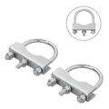 2 x U-Bügel Klemmschelle 60/70mm Anhänger Stützrad Klemmhalter Stütze Halterung