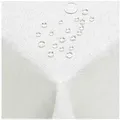 DecoHomeTextil Heimtextilmanufaktur Tischdecke Leinen Optik Tischdecke Tischtuch Abwaschbar Wasserabweisend weiß Eckig 130 x 340 cm