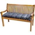 TexDeko Bankauflage TexDeko Garden - Gartenbank-Auflage, wasserabweisend, gesteppt, (1 St), UV-Beständig, Breite: 40 & 50cm grau 140 cm x 8 cm x 40 cm