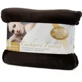 Gözze Premium Cashmere - Feeling Kuscheldecke 180 x 220 cm - Schokobraun , 180 x 220 cm