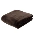 Gözze - Premium Cashmere-Feeling Wohn- und Kuscheldecke, 500 g/m², 180 x 220 cm - Schoko