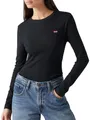 Levi's Damen Essential HM LS Tee T-Shirt, Caviar, S