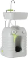 Stagecaptain PSW-45 Quixie Portables Festival Camping-Waschbecken - Mechanische Fußpumpe - Wassertank mit 45 Liter - Höhenverstellbares Spülbecken inklusive Spender für Flüssigseife - hellgrau