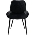 Ml-Design Esszimmerstuhl, Schwarz, Metall, 4-Sitzer, 54x81x60 cm, Esszimmer, Stühle, Esszimmerstühle, Vierfußstühle