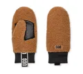 UGG Strickhandschuhe UGGfluff Mitten With Logo Tape Fäustlinge aus UGGfluff mit Logo-Tape undHandflächen aus echtem Leder