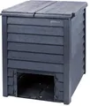 GARANTIA Thermo Wood Komposter Kunststoff anthrazit-braun 400 L inkl Bodengitter