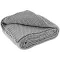 wometo Strickdecke, Grau, Textil, 140x190 cm, Oeko-Tex®, Wohntextilien, Decken, Kuscheldecken