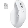Keychron M6 8000Hz Kabellose Maus, Bluetooth, 2,4 GHz/kabelgebundene Verbindung, leichter Körper, programmierbarer PixArt 3950 Sensor für Windows Mac Linux – Weiß