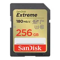 SanDisk Extreme SDXC UHS-I Speicherkarte 256 GB (V30, 180 MB/s Übertragung, U3, 4K UHD Videos, SanDisk QuickFlow-Technologie, wasserdicht, stoßfest, temperaturbeständig)