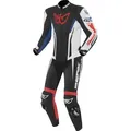 Berik Monza 1-Teiler Motorrad Lederkombi, schwarz-weiss-rot-blau, Größe 56 für Männer