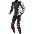 Berik Motorradkombi Monza 1-Teiler Motorrad Lederkombi blau|rot|schwarz 56