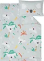 S.Oliver Kinderbettwäsche "Satinbettwäsche s.Oliver Junior Koala", bunt (mehrfarbig), B/L: 100cm x 135cm, 1 Stk., 1 Stk., Mako-Satin, B/L: 60cm x 40cm, 2 Stk.