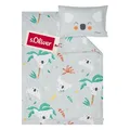 s.Oliver Kinderbettwäsche Koala 100 x 135 cm - 100% Baumwolle, Reißverschluss, anschmiegsam, weich & waschbar, Mako Satinbettwäsche Koalabär grau