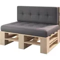 Lermowood Palettenmöbel Mp Bank 100 x 80 x 30 cm Natur | Europaletten Indoor und Outdoor Lounge Gartenmöbel Holz Gartenmöbel Set Lounge Möbel T... - Naturbelassen