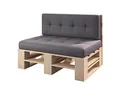 Lermowood Palettenmöbel Mp Bank 100 x 80 x 30 cm Natur | Europaletten Indoor und Outdoor Lounge Gartenmöbel Holz Gartenmöbel Set Lounge Möbel Terrasse Balkon Loft Stil Paletten