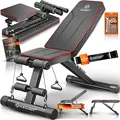 KESSER® Klappbare Hantelbank Multifunktionale Trainingsbank mit Rückenlehne 500kg Belastbarkeit | verstellbare Bank Fitnessgerät zum Bankdrücken | Ganzkörpertraining Schrägbank für Fitness & Training
