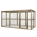 FATMOOSE Voliere CheeryChicken Cove – begehbarer Premium Hühnerstall aus massivem Holz, Hühnerhaus mit großem Auslauf, raubtiersicher überdacht, für Familien 179 cm x 363 cm