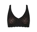 sloggi Zero Feel Bliss Soft bra - Damen - Gr. M - schwarz/jacquard