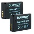 2x Blumax Akku für Canon LP-E12 EOS ,M200,M100, M50,EOS 100D 670 mAh (7,2V)