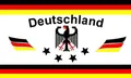 Flagge DEUTSCHLAND  Fußball 4 STERNE weiß 90 x 150 cm Die Mannschaft Weltmeister
