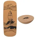 F2 Balanceboard F2 Set Kork Balance Board Flat Shape + Halbkugel Modell wählbar Pill 73x28cm + Halbkugel