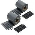 Wiltec - Sichtschutz Streifen, 70mx19cm Anthrazit Aus Pvc 650g/m2, Mit 40 Clips, Zaunfolie