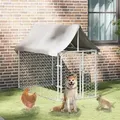Outdoor-hundezwinger Mit Dach 200x100x150 Cm - Vidaxl