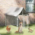 Outdoor-Hundezwinger mit Dach 200x100x150 cm
